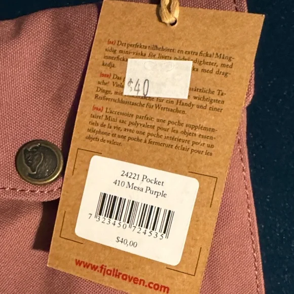 Fjällräven Mesa Purple Pocket small Crossbody Bag NWT - Picture 5 of 6